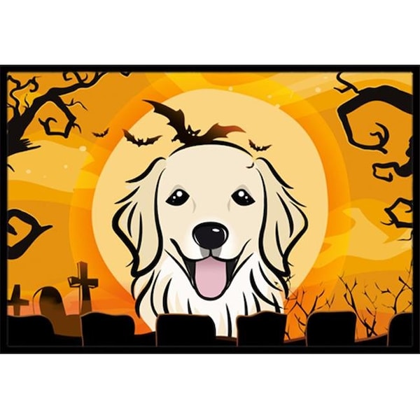 Carolines Treasures BB1763MAT Halloween Golden Retriever Indoor & Outdoor Mat; 18 x 27 in. BB1763MAT - main